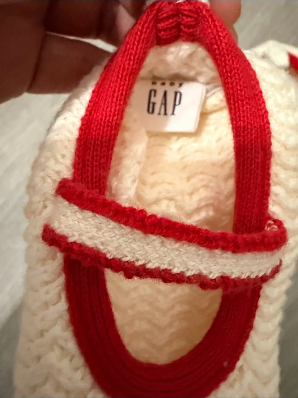 GAP Baby crochet Mary Jane Shoes Size 6-12 months